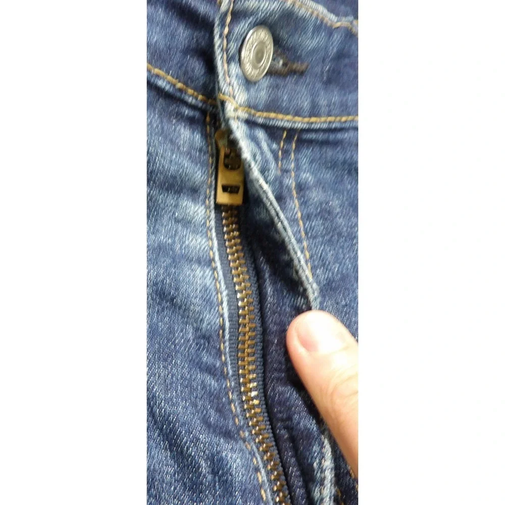 Levi's 513 Slim Straight Jeans Stretch Denim Men 36x30 Blue Dark Wash Casual EUC